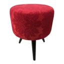 Ver imagem 1 de Puff Angel Redondo Pé Palito Vermelho Medalhão