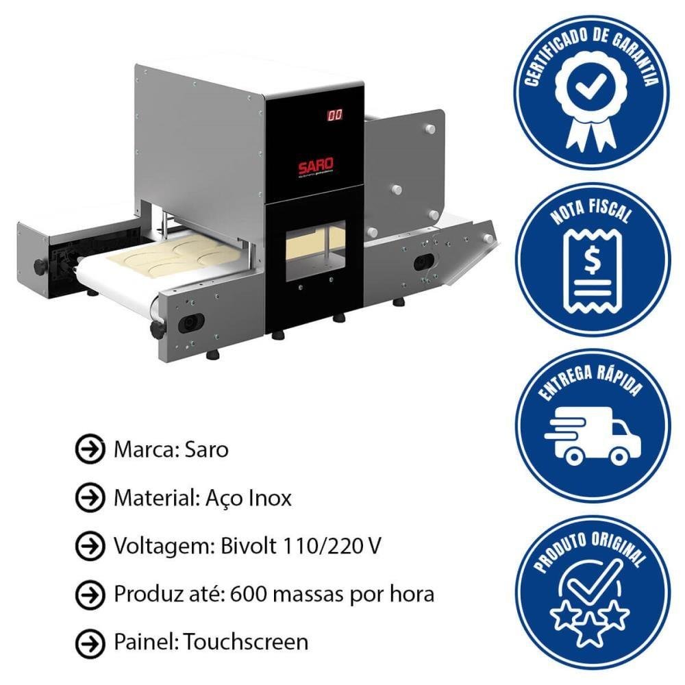 Máquina Fechador de Massas Saro Automático Fm Inox Bivolt 110/220 V - 2