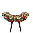 Ver imagem 2 de Puff Decorativo Elegance Jacquard Floral Vermelho