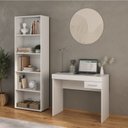 Ver imagem 1 de Conjunto de Escritório 2 Peças 1 Escrivaninha Cooler e 1 Estante com 5 Prateleiras Multy Branco