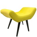Ver imagem 1 de Puff Decorativo Elegance Courino Amarelo