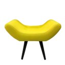 Ver imagem 2 de Puff Decorativo Elegance Courino Amarelo