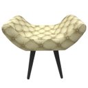 Ver imagem 2 de Puff Decorativo Elegance Jacquard Capitonê Bege
