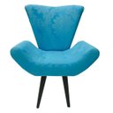 Ver imagem 3 de Poltrona e Puff Elegance Pé Palito Azul Turquesa