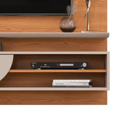 Painel Para TV Quarto 60 Polegadas Com Espelho Carvalho Nobre Griz Risa Shop JM - 3 Painel Para TV Quarto 60 Polegadas Com Espelho Carvalho Nobre Griz Risa Shop JM - 3