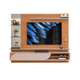 Painel Para TV Quarto 60 Polegadas Com Espelho Carvalho Nobre Griz Risa Shop JM - 2 Painel Para TV Quarto 60 Polegadas Com Espelho Carvalho Nobre Griz Risa Shop JM - 2