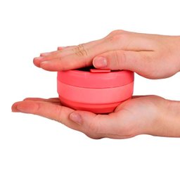 Copo Retrátil Dobrável de Silicone Coral - 4