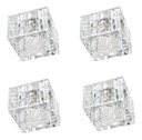 Ver imagem 1 de Kit 4 Un. Spot Embutir Cristal K9 Quadrado 7cm Quarto Sala Ac974