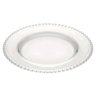 Prato de Vidro com detalhes de Bolinhas 26,5cm Transparente - 2