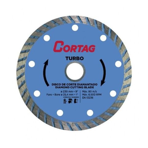 Disco Corte Diamantado Turbo 230mm Cortag
