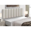 Ver imagem 1 de Kit 5 Cabeceiras Painel Modular Cama Box Solteiro Veludo Bege Madelina Decor