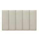 Ver imagem 3 de Kit 5 Cabeceiras Painel Modular Cama Box Solteiro Veludo Bege Madelina Decor