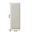 Ver imagem 2 de Kit 5 Cabeceiras Painel Modular Cama Box Solteiro Veludo Bege Madelina Decor