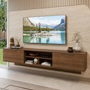 Ver imagem 1 de Rack Suspenso para TV até 80 Polegadas 218 cm 2 Portas Rustic Stella Madesa