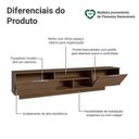Ver imagem 5 de Rack Suspenso para TV até 80 Polegadas 218 cm 2 Portas Rustic Stella Madesa
