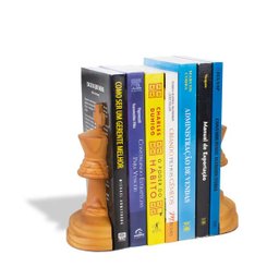 Aparador de Livros Rei Xadrez Pinus Envelhecido - 2