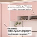 Ver imagem 4 de Quarto Modulado Queen de Canto com Guarda-roupas Maleiro e Cabeceira Alpes Master Luciane Móveis