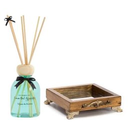 Kit aromatizador de ambientes - Alecrim (Difusor de Aromas + Bandeja Espelhada) Casa Del Grande - 1 Kit aromatizador de ambientes - Alecrim (Difusor de Aromas + Bandeja Espelhada) Casa Del Grande - 1