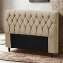Ver imagem 2 de Cabeceira Cama Box Solteiro 90cm Eloá Estofada Suede