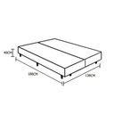 Ver imagem 3 de Cama Box Casal Bipartido Xerife Móveis Sintético Branco 40x138x188
