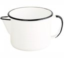 Ver imagem 1 de Caneca Aço Esmaltado 12cm 1 Litro com Bico Branca Ewel 17.003