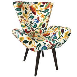 Poltrona Decorativa Elegance Floral Color - 1