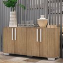 Ver imagem 6 de Aparador Buffet 4 Portas Com Pés Quadrados Rustic/branco