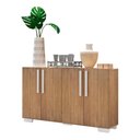 Ver imagem 1 de Aparador Buffet 4 Portas Com Pés Quadrados Rustic/branco