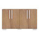 Ver imagem 4 de Aparador Buffet 4 Portas Com Pés Quadrados Rustic/branco