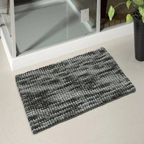 Tapete Pompom Cinza - 60cm x 50cm - 1