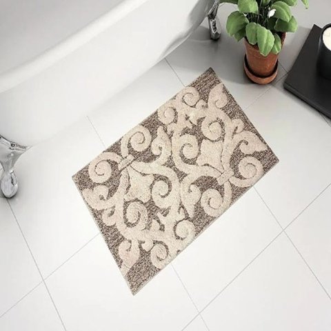Tapete Medalhão Bege - 50cm x 80cm