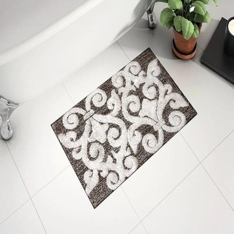 Tapete Medalhão Marrom - 50cm x 80cm