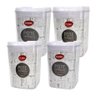 4 Potes Porta-Mantimentos Herméticos Acrílico Transparente com Trava - 1