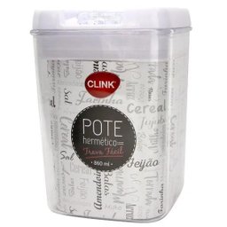 4 Potes Porta-Mantimentos Herméticos Acrílico Transparente com Trava - 3