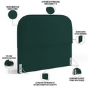 Ver imagem 7 de Cabeceira Cama Box Casal 195cm Lanna com Puff Recamier Doha W01 Bouclê Verde - Lyam Decor