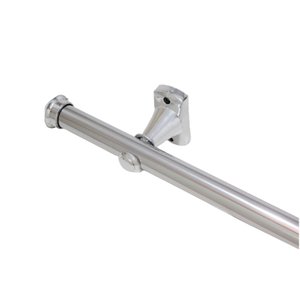 Kit varão para cortina 2,40mts cromado 28mm compacto sala / quarto