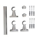 Ver imagem 2 de Kit varão para cortina 2,40mts cromado 28mm compacto sala / quarto