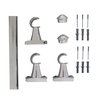 Kit varão para cortina 2,40mts cromado 28mm compacto sala / quarto - 2