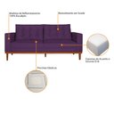 Ver imagem 5 de Sofá 2 Lugares Dubai Suede Roxo - Amarena Móveis