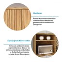 Ver imagem 7 de Armário de Cozinha com Balcão e Tampo 16 Portas 3 Gavetas Nice Fresado 100% Mdf Amêndoa/Off White - 