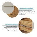 Ver mais imagens de Armário de Cozinha com Balcão e Tampo 16 Portas 3 Gavetas Nice Fresado 100% Mdf Amêndoa/Off White - 