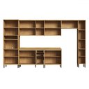 Ver imagem 3 de Armário de Cozinha com Balcão e Tampo 16 Portas 3 Gavetas Nice Fresado 100% Mdf Amêndoa/Off White - 