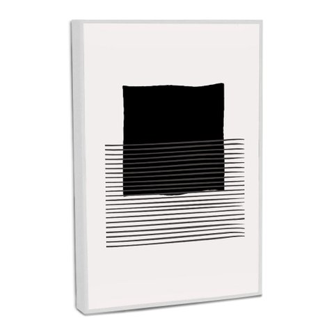 Quadro Decorativo Linhas Modernas Minimalistas Iii com Moldura Filete