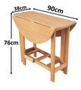 Ver imagem 7 de Mesa Prática Dobrável Mel/sinamão Rustica, Bar Cozinha Lazer ( Redonda )