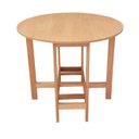 Ver imagem 2 de Mesa Prática Dobrável Mel/sinamão Rustica, Bar Cozinha Lazer ( Redonda )