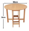 Ver imagem 6 de Mesa Prática Dobrável Mel/sinamão Rustica, Bar Cozinha Lazer ( Redonda )