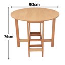 Ver imagem 6 de Mesa Prática Dobrável Mel/sinamão Rustica, Bar Cozinha Lazer ( Redonda )