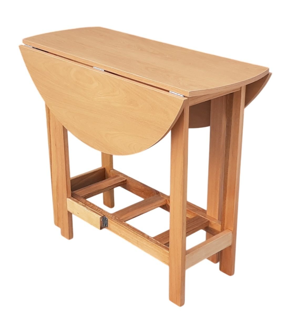 Mesa Prática Dobrável Mel/sinamão Rustica, Bar Cozinha Lazer ( Redonda )