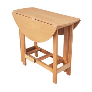 Mesa Prática Dobrável Mel/sinamão Rustica, Bar Cozinha Lazer ( Redonda )