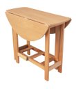 Ver imagem 1 de Mesa Prática Dobrável Mel/sinamão Rustica, Bar Cozinha Lazer ( Redonda )